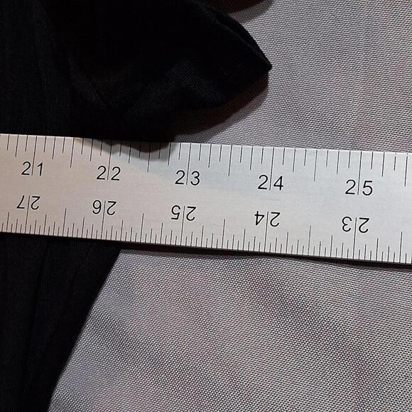 Talbots Woman 1X Black Cowl Neck Empire Waist Short Sleeve Midi Dress LBD - Picture 6 of 6